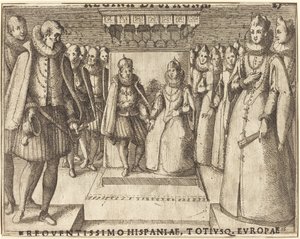 Małgorzata Austriacka i Filip III autorstwa Jacques Callot