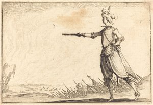 Dowódca wojskowy na piechotę autorstwa Jacques Callot