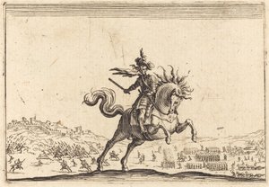 Dowódca wojskowy na koniu autorstwa Jacques Callot