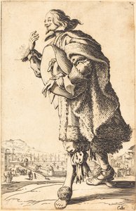 Szlachcic w filcowym kapeluszu, ukłon, c. 16201623. autorstwa Jacques Callot