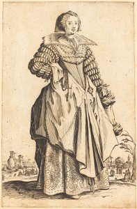 Szlachetna kobieta z dużym kołnierzem autorstwa Jacques Callot