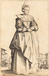 Szlachetna kobieta w małym kapeluszu autorstwa Jacques Callot