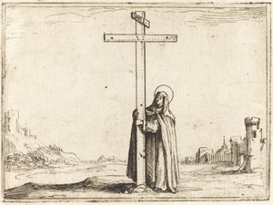 Zakonnica obejmująca Święty Krzyż, 1628. autorstwa Jacques Callot
