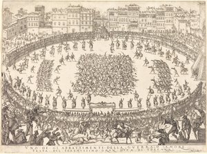 Jedna z walk piechoty autorstwa Jacques Callot