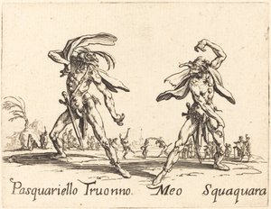 Pasquariello Truonno i Meo Squaquara, ok. 1930 r. 1622. autorstwa Jacques Callot