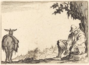Chłop zdejmujący but, ok. 1930 r. 1622. autorstwa Jacques Callot