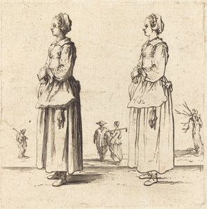 Chłopka, z profilu, zwrócona w lewo autorstwa Jacques Callot