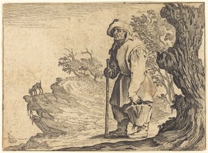 Chłop z workiem, ok. 1622. autorstwa Jacques Callot