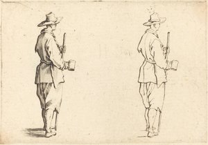 Chłop z kielichem, ok. godz. 1617. autorstwa Jacques Callot