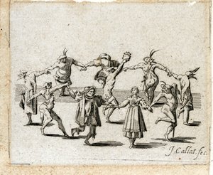 Taniec chłopski autorstwa Jacques Callot