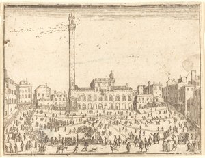 Plac publiczny, Siena autorstwa Jacques Callot