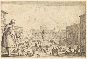 Plac Św. Annunziata, Florencja autorstwa Jacques Callot