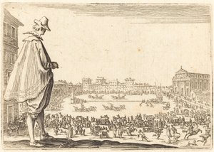 Piazza Santa Maria Novella, Florencja, c. 1622. autorstwa Jacques Callot