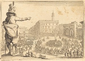 Piazza della Signoria, Florencja autorstwa Jacques Callot