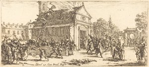 Plądrowanie klasztoru autorstwa Jacques Callot