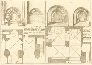 Plan i elewacja kaplicy Godefroy de Bouillon autorstwa Jacques Callot
