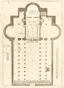Plan kościoła św. Żłóbka autorstwa Jacques Callot