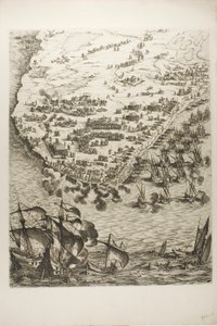 Płyta czwarta z Oblężenia La Rochelle autorstwa Jacques Callot
