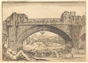 Ponte Vecchio, Florencja autorstwa Jacques Callot