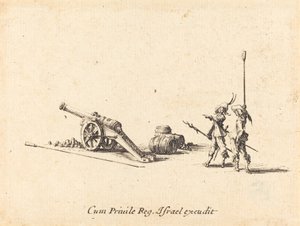 Przygotowanie do strzału z armaty autorstwa Jacques Callot