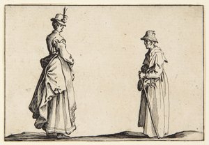 Profile dwóch kobiet autorstwa Jacques Callot