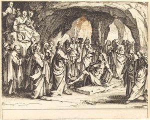 Wskrzeszenie Łazarza autorstwa Jacques Callot