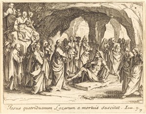Wskrzeszenie Łazarza, 1635. autorstwa Jacques Callot