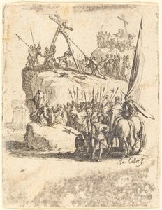 Podwyższenie Krzyża, ok. godz. 16241625. autorstwa Jacques Callot