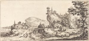 Powrót do domu z polowania, prawdopodobnie ok. 1630. autorstwa Jacques Callot