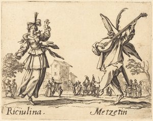 Riciulina i Metzetin, ok. 1930 r. 1622. autorstwa Jacques Callot
