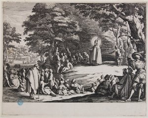 Święty Admond albo święty Mikołaj i święty Seweryn (Lieure 406, Meaume 140) autorstwa Jacques Callot