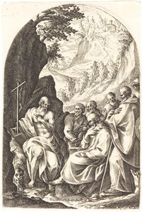Święty Hieronim naucza swoich uczniów na pustyni, 16081611. autorstwa Jacques Callot