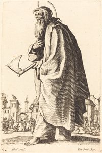 Święty Tadeusz, opublikowany 1631. autorstwa Jacques Callot