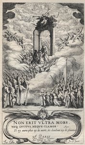 Święci i święci spieszący u wrót Raju - kompozycja i rycina Jacques Callot (1592-1635) autorstwa Jacques Callot