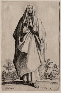 Święci Najświętszej Maryi Panny Zbawiciela Ikony/Les Grands Apôtres (Wielcy Apostołowie): La Sainte Vierge (Święta Dziewica) autorstwa Jacques Callot