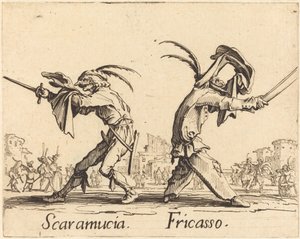 Scaramucia i Fricasso autorstwa Jacques Callot