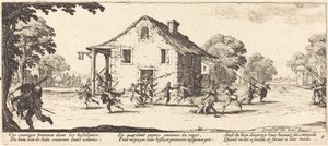 Scena plądrowania autorstwa Jacques Callot