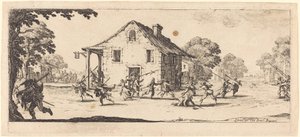 Scena plądrowania autorstwa Jacques Callot