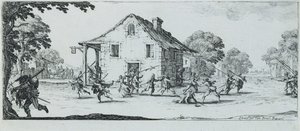 Scena plądrowania, 1633 autorstwa Jacques Callot