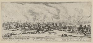 Bitwa, strona 3 z serii „Okropności wojny” autorstwa Jacques Callot