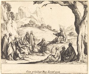 Kazanie na Górze, 1635. autorstwa Jacques Callot