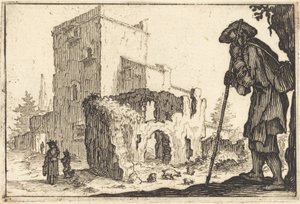 Pasterz i Ruiny autorstwa Jacques Callot