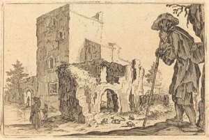 Pasterz i Ruiny, c. 1622. autorstwa Jacques Callot