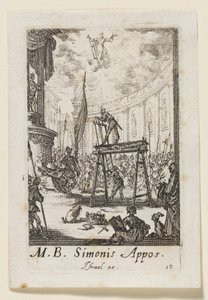 Szymon Apostoł (Simonis Appos.) autorstwa Jacques Callot