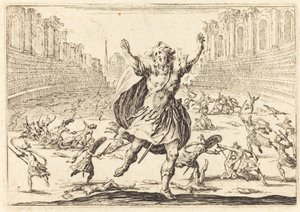 Potyczka w rzymskim cyrku autorstwa Jacques Callot