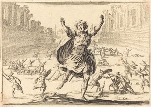 Potyczka w rzymskim cyrku autorstwa Jacques Callot
