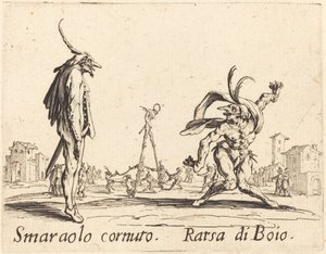 Smaralo Cornuto i Ratsa di Boio autorstwa Jacques Callot