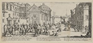 Szpital, plansza 15 z cyklu „Nędze wojny” autorstwa Jacques Callot