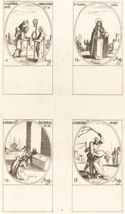 św. Aleksander Karbonariusz; św. Klary; św. Digna i Towarzyszy; Św. Concordia autorstwa Jacques Callot
