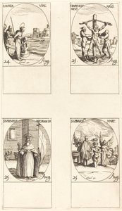 Św. Aurea, Św. Bartłomiej, Św. Ludwik, Św. autorstwa Jacques Callot